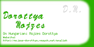 dorottya mojzes business card